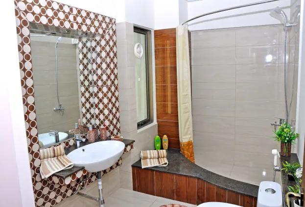 Attached bath — picture of an existing apartment at Lakhani Presidency