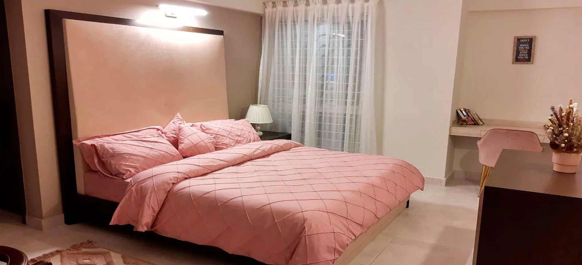 Bedroom — picture of an existing apartment at Lakhani Presidency