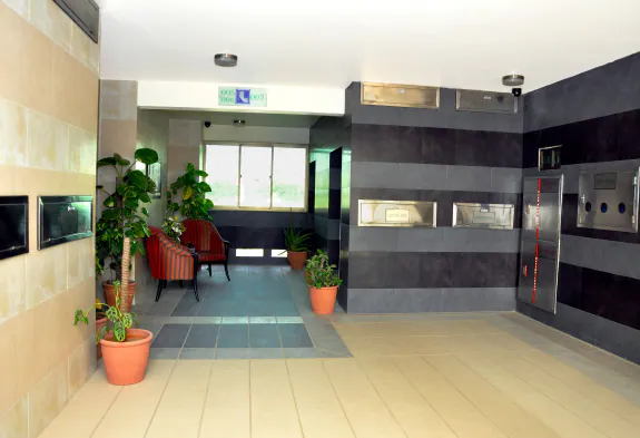 Lift lobby — picture of an existing apartment at Lakhani Presidency